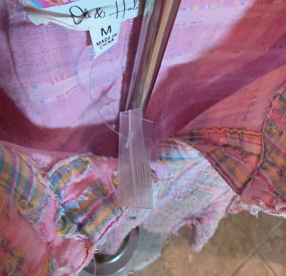 183p Oli & Hali Pink Plaid Button-Front Top - Picture 2 of 12